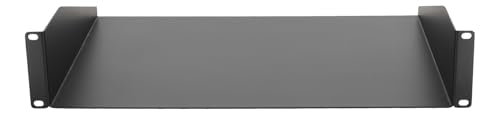 Rockville 2URS 2U 14-Inch Deep Rack Shelf, 40lb Capacity Heavy Gauge Steel Tray, for 19-Inch Pro Audio Racks | 40 lb Capacity, Heavy Gauge Steel, 19" Rack Compatible, Powder Coated, No Lip Design, Rounded Corners, Solid Surface - size: 2U