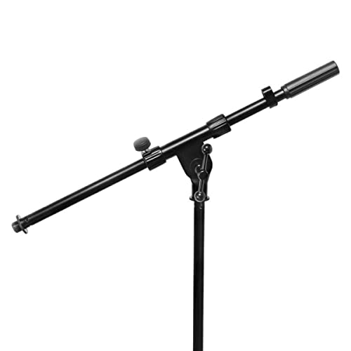 OnStage On-Stage MS7411B Short Drum/Amp Tripod Microphone Stand with Boom, Black