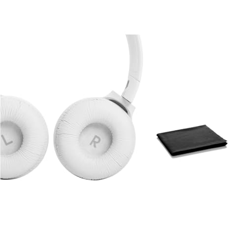 JBL Tune 510BT Wireless On-Ear Headphones with Pure Bass Sound, 40 Hours Battery, Fast Charging, Built-in Microphone, Bluetooth Connectivity, Lightweight Foldable Design, Includes Cloth