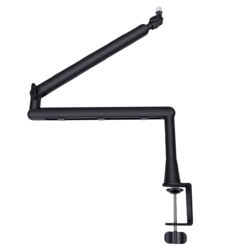 Studio Mic Arm with Cable Management, 5.7in Extension Pole, Adjustable Microphone Boom Arm for Podcast Recording