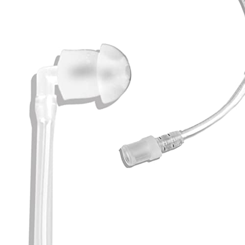 Acoustic Ear Tube Earpiece Replacement - Air Acoustic Coil Tube Headset Replacement Parts，Secret Service Earpiece,Fake Fbi Security Radio Earpiece (Clear)