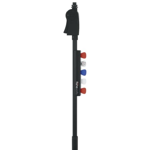 Gator Frameworks Mic Stand Guitar Pick Holder - Attaches to Microphone Stand Tubing - Holds up to 12 Guitar Picks, (GFW-GTR-PICKCLIP) - size: Guitar Pick Clip