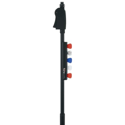 Gator Frameworks Mic Stand Guitar Pick Holder - Attaches to Microphone Stand Tubing - Holds up to 12 Guitar Picks, (GFW-GTR-PICKCLIP) - size: Guitar Pick Clip