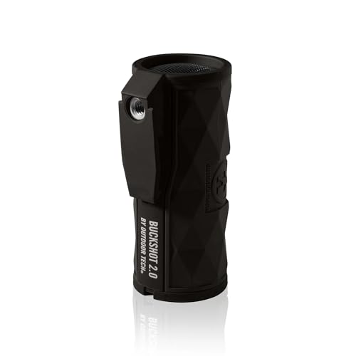 Outdoor Tech Buckshot 2.0 Bluetooth Speaker, Black - Portable Wireless Speaker, Rugged Waterproof IPX6 - Perfect for Biking, Boats, Camping, Hiking, Pool, Beach, Golf Cart - color: Black