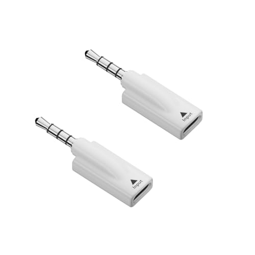 Headphone Jack Adapter,TypeC Female to 3.5mm Male Audio Cable Adapter,Dongle Compatible with MP3 Players, CD Players, Laptops, Tablets, Smartphone, Earbuds and Accessories - color: white