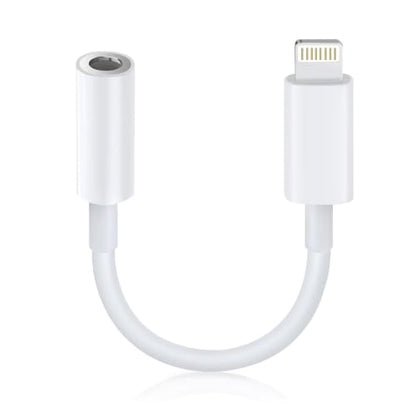 Lightning to 3.5mm Headphone Jack Adapter [Apple MFi Certified] Hi-Fi Stereo Sound, Full Function Control, Compatible with iPhone 14/13/12/11/X/8 & More – for Music, Calls & Car AUX White 1Pack - color: White