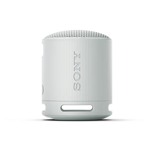 Sony SRS-XB100 Wireless Bluetooth Portable Lightweight Speaker, Light Gray | 16 Hr Battery, Super-Compact Travel Speaker, IP67 Waterproof & Dustproof Shower Speaker, Versatile Strap, Hands-free Calling - color: Light Gray
