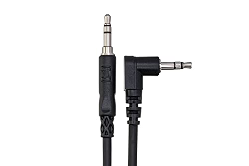 Hosa CMM-110R Stereo Interconnect, 3.5 mm TRS to Right-angle 3.5 mm TRS, 10 Feet - size: 10 Foot, style: TRS