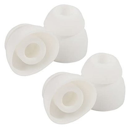 Silicone in-Ear Earphone Covers Replacement Earbuds Bud Tips Earbuds Headphone Double Flange Double Flange Buds Pads - color: White