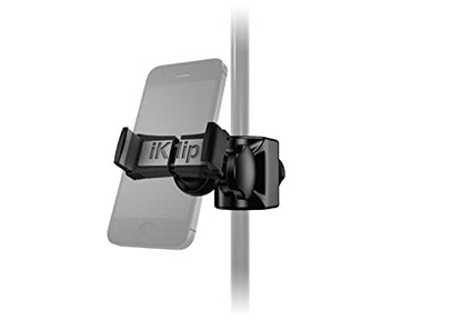 IK Multimedia iKlip Xpand Mini mic Stand Phone Holder, Compatible with iPhone & Android Smartphones 3.5" to 6", with Adjustable 360° Swivel - size: Phone