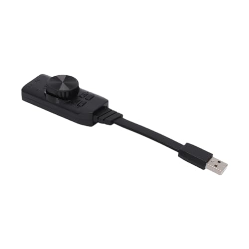 Zunate USB Sound Card 7.1 Surround Sound Adapter, External Audio Converter with Volume Control and Mic Mute for PC Laptop Desktop Gaming Headset Audio Jacks