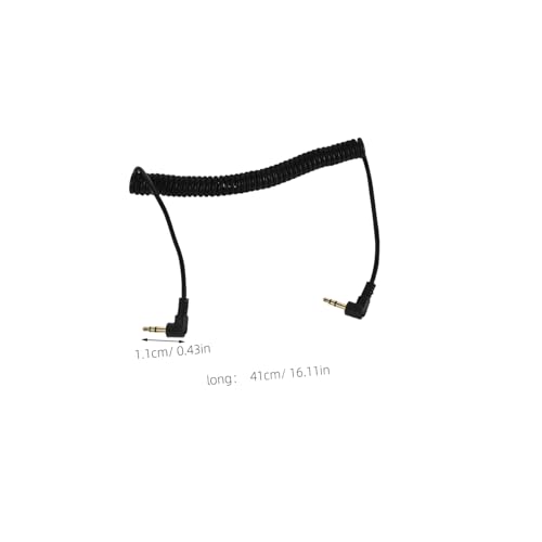 MERRYHAPY Coiled 3.5mm Audio Cord Extension with Right Angle Ends