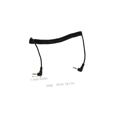 MERRYHAPY Coiled 3.5mm Audio Cord Extension with Right Angle Ends