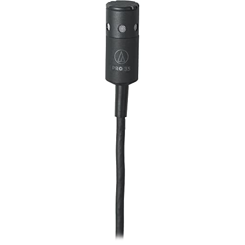 Audio-Technica Pro 35 Cardioid Condenser Instrument Microphone + Microfiber Cleaning Cloth + Goby Labs Microphone Cleaner