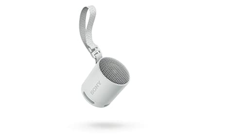 Sony SRS-XB100 Wireless Bluetooth Portable Lightweight Speaker, Light Gray | 16 Hr Battery, Super-Compact Travel Speaker, IP67 Waterproof & Dustproof Shower Speaker, Versatile Strap, Hands-free Calling - color: Light Gray
