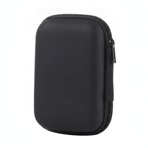 Hard Shell EVA Headphone Case for Over-Ear Models, Compact Travel Storage Organizer, Black
