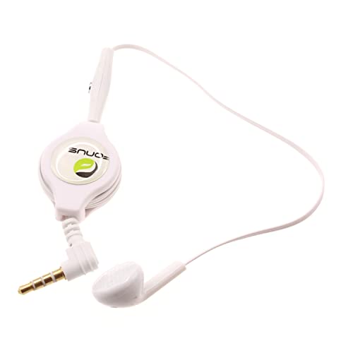 Retractable Mono Earphone for Galaxy A14 5G - Headphone 3.5mm w Mic Headset Handsfree Earbud P1X Compatible with Samsung Galaxy A14 5G