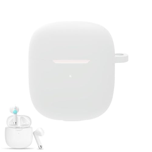Silicon Case Cover Compatible with Jxrev J51 Wireless Earbuds, Protective Skin with Keychain, with Hole for Charging