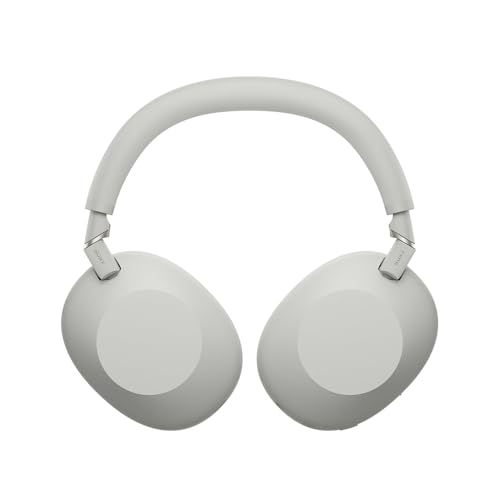 Sony WH-1000XM6/S Best Wireless Noise Canceling Headphones Platinum Silver Bundle with Deco Gear Wood Headphone Display Stand Secure Tabletop Holder/Gaming Headset Hanger - color: Platinum Silver