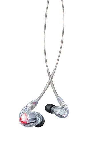 Shure SE846 Gen 2 Sound Isolating Wired Earphones - Clear | Flagship in-ear monitors with four drivers and customizable sound; includes 64-inch detachable cable - color: Clear, style: Gen 2