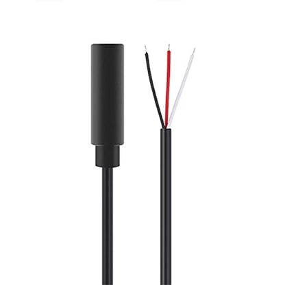 5PCS Replacement 3.5mm Female Jack to Bare Wire Open End TRS 3 Pole Stereo 3.5mm Jack Plug Connector Audio Cable for Headphone Headset Earphone Cable Repair, Black 30cm