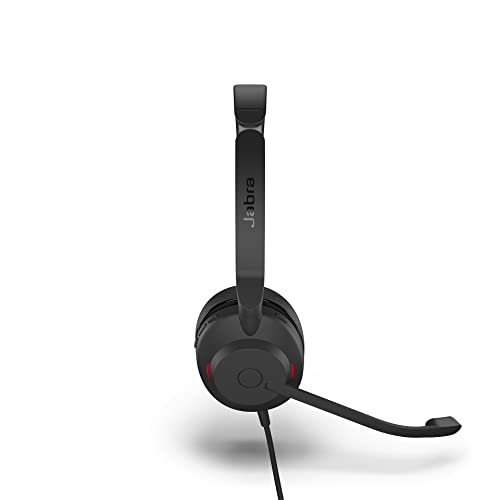 Jabra Evolve2 30 UC Wired Headset, USB-A, Stereo, Black – Lightweight, Portable Telephone Headset with 2 Built-in Microphones – Work Headset with Superior Audio and Reliable Comfort - size: Unified Communications, style: Stereo (USB-A)