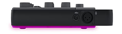 Mackie M-Caster Live Portable Streaming Mixer, Ultra-Compact, USB Connectivity, Customizable RGB Lighting, Connects to Smartphone (Black - 2053280-00) Bundle with 1-YR CPS Enhanced Protection Pack