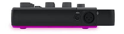 Mackie M-Caster Live Portable Streaming Mixer, Ultra-Compact, USB Connectivity, Customizable RGB Lighting, Connects to Smartphone (Black - 2053280-00) Bundle with 1-YR CPS Enhanced Protection Pack