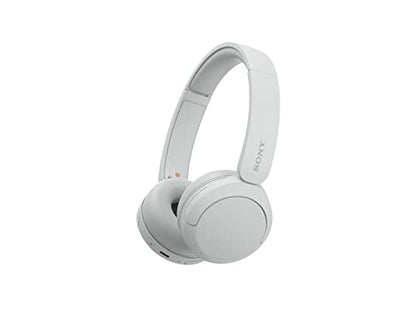 Sony WH-CH520 Wireless Bluetooth On-Ear Headphones with Microphone, Up to 50 Hours Battery Life with Quick Charge Function, Includes USB-C Charging Cable - White - International Version (No Warranty) - color: White