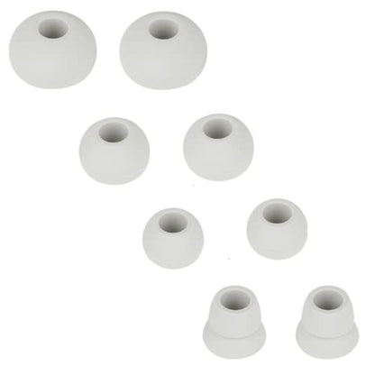 Replacement Eartips Silicone Earbuds Eargels Earpads Compatible with Powerbeats 2 Wireless Beats by Dr.Dre,4 Pairs (S/M/L, and Double Flange), Light Grey