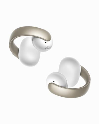 Soundcore AeroClip by Anker, Open-Ear Earbuds, Clip-On Headphones, Adaptive Comfort, Clear Calls with 4 Mics and AI, Stable Fit, 12mm Drivers for Powerful Bass, Hi-Res, Open-Ring Design | Ultra-Comfort for Running Workout, Stable, Power Bass, Hi-Res, 32H