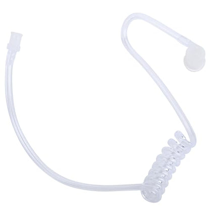 Two Way Radio Earpiece Acoustic Coil Tube Replacement for Walkie Talkie Surveillance Headset (Clear Tube with Plastic Elbow,3Pack,Wired)
