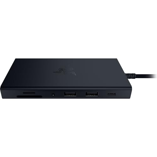 Razer USB-C Dock, 11-in-1 Portable Travel Hub, 85W, Black