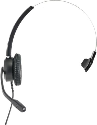 Spracht Wired Headset for Desktop Phone | Single Ear Universal Headset for Office Telephones | Mono Head Set with Microphone - Works with Polycom Digium Nortel Yealink Grandstream Cisco Zum RJ9 - size: Single Ear