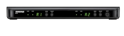 Shure BLX288/PG58 Dual Wireless Vocal System - H9 Band | 14-hour battery and 300 ft UHF range with two PG58 handheld vocal mics and dual-channel receiver for live vocals - style: H9 Band (512-542 MHz)