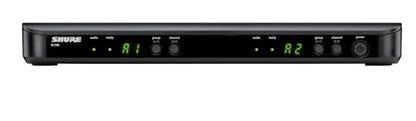 Shure BLX288/PG58 Dual Wireless Vocal System - H9 Band | 14-hour battery and 300 ft UHF range with two PG58 handheld vocal mics and dual-channel receiver for live vocals - style: H9 Band (512-542 MHz)