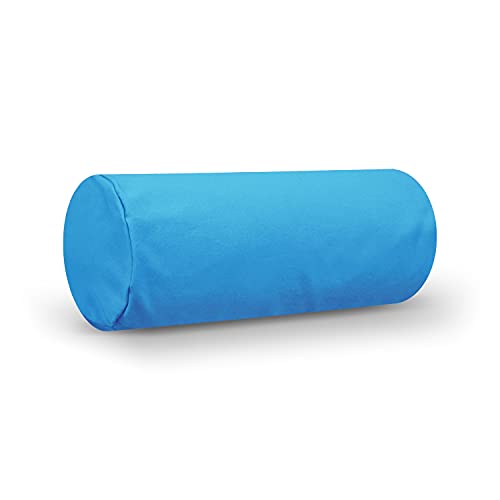 Heavy Duty Cotton Neck Roll Pillowcase - Soft and Breathable 10 oz Fabric Pillow Cover - Fully Enclosed Sleeve Design Washable Pillow Protector - Made in USA - Aqua, 6" x 16" - color: Aqua (10 Oz Cotton), size: 6" x 16"