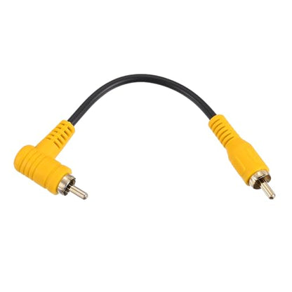 MECCANIXITY RCA Cable, 1RCA Male Bend to 1RCA Male 0.5ft Audio Video Speaker Cable for Subwoofer Amplifier Home Theater DVD TV - size: 0.5ft, style: 1RCA Male Bend to 1RCA Male