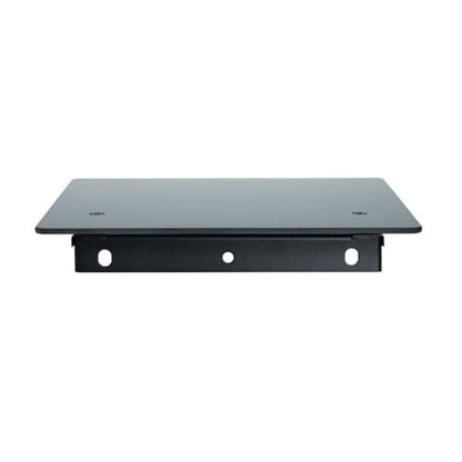 Single Glass AV Shelf Wall Mount – Tempered Glass, Supports 22 lbs – Low Profile Floating Shelf for Cable Box, Router, DVR, DVD Player, Media Devices – Secure Screw Mount Design