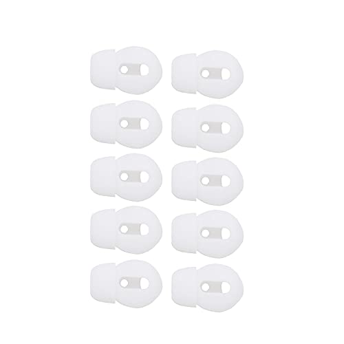 5 Pairs Anti-Slip Silicone Earbuds Cover Compatible with AirPods - color: White