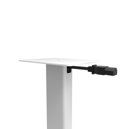 Kanto ST28 28” Universal Floor Speaker Stands for Bookshelf Speakers up to 30 lbs | Improved Sound | Hidden Cable Management | Timeless Design | Pair | White w/White MDF Base - size: 28 Inches - White