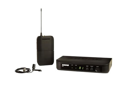 Shure BLX14/CVL Wireless Lavalier Microphone System - H10 Band | 14-hour battery and 300 ft UHF range with CVL lavalier mic, bodypack and single-channel receiver for presenting