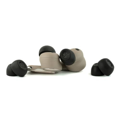 Comply TWo-230-A Premium Memory Foam Replacement Ear Tips | For JBL Tour Pro 3, Nothing Ear & OnePlus Buds; Comfort, Noise Isolation, secure fit; Black, Large (3 Pairs) - size: Large