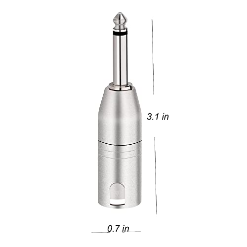 1/4 inch TS Mono to XLR Male Adapter, Unbalanced Quarter Inch TS Mono to XLR Male Converter Audio Connector - 2 Pack - style: 1/4 inch TS Mono to XLR Male Adapter