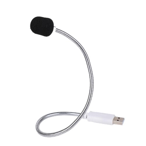 Toddmomy USB Computer Microphone with Portable Compact Design, Aluminum Alloy Body, and Sponge Cover for Voice Chat and Live-Streaming Compatible with Laptop and Desktop