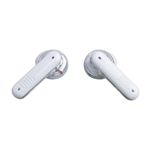JBL Tune Flex True Wireless with Active Noise Cancelling in-Ear Earbuds - Ghost Edition White (Renewed)