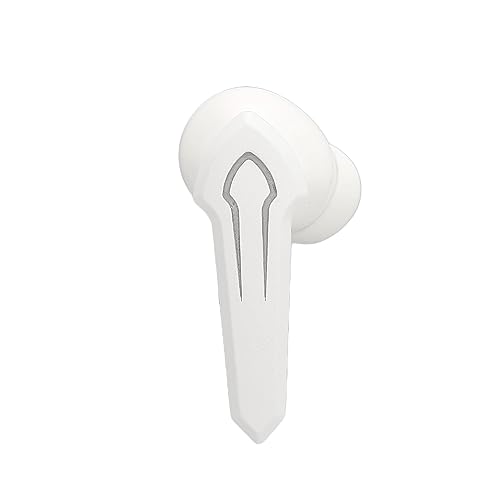 Keenso Low Latency Gaming Earbuds with Mic Wireless Headphones, Rich Bass, 5.2 Technology for Gaming Enthusiasts, ABS Material (White) - color: White