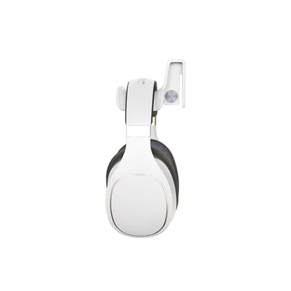 Headphone Wall Mount, Under Desk Headphone Hanger, Controller Holder, Gamepad Controller Holder, Adhesive/Screws, Universal Hanger Hook (White) - color: White