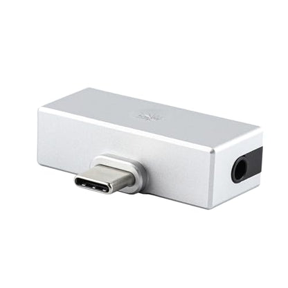 Linsoul Kiwi Ears Allegro Mini Portable IEM DAC, in Ear Monitor Amplifier | USB C to 3.5/4.4mm Output, with Custom Chip, High Resolution 32bit/384kHz, HiFi Earbuds Amp for Phone/PC, Silver - color: Silver