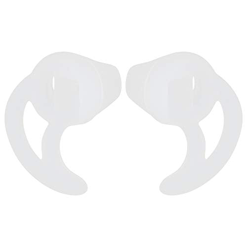 1 Pair Replacement Ear Tips, Secure Fit Silicone Fin Hooks for Acoustic Tube Earpiece & Coil Tube Kits, Sweatproof for Security Work & Sports